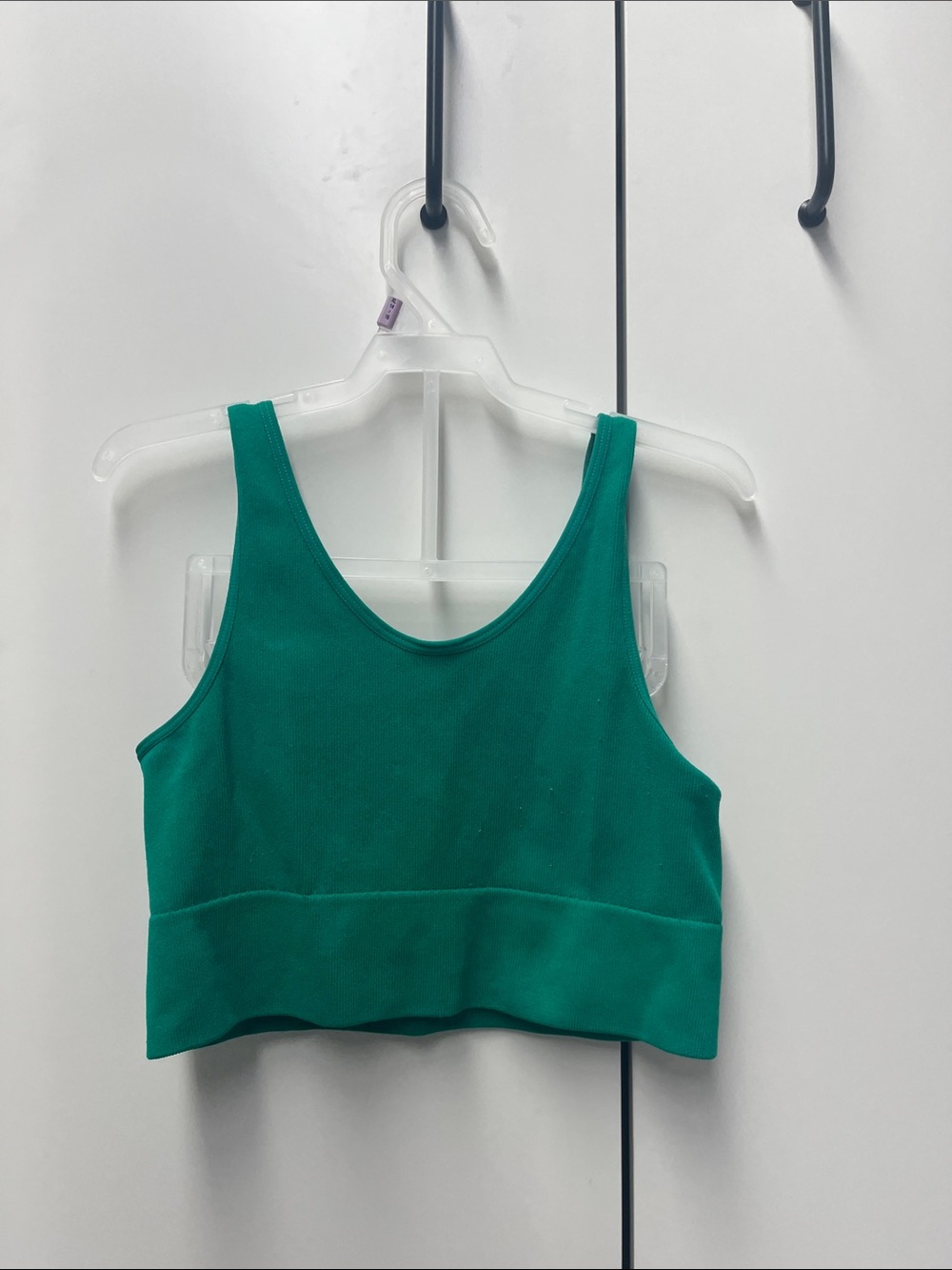 Urban Planet Teal Green Cropped Scoop Tank